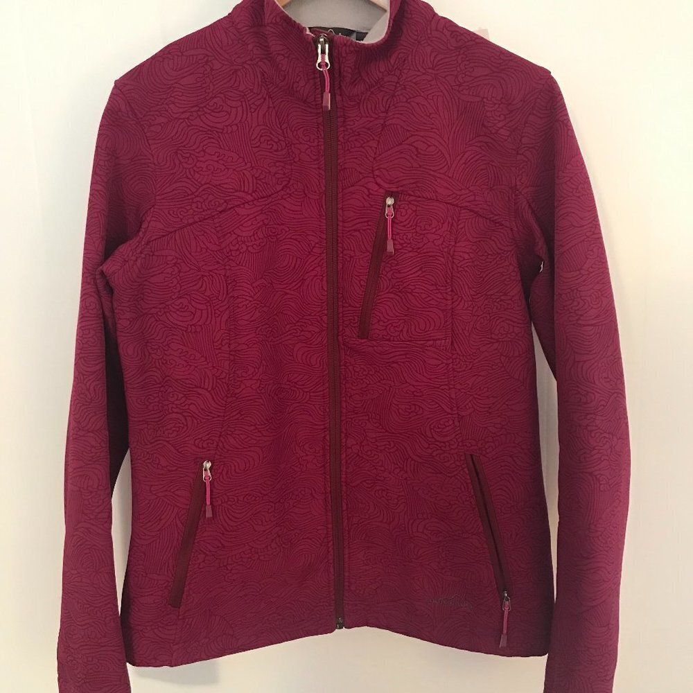 Eddie Bauer Soft Shell Fleece Purple Jacket L EUC